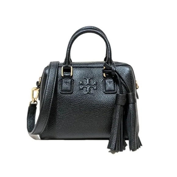 Tory Burch Handbags - Tory Burch Thea Mini Web Satchel Black